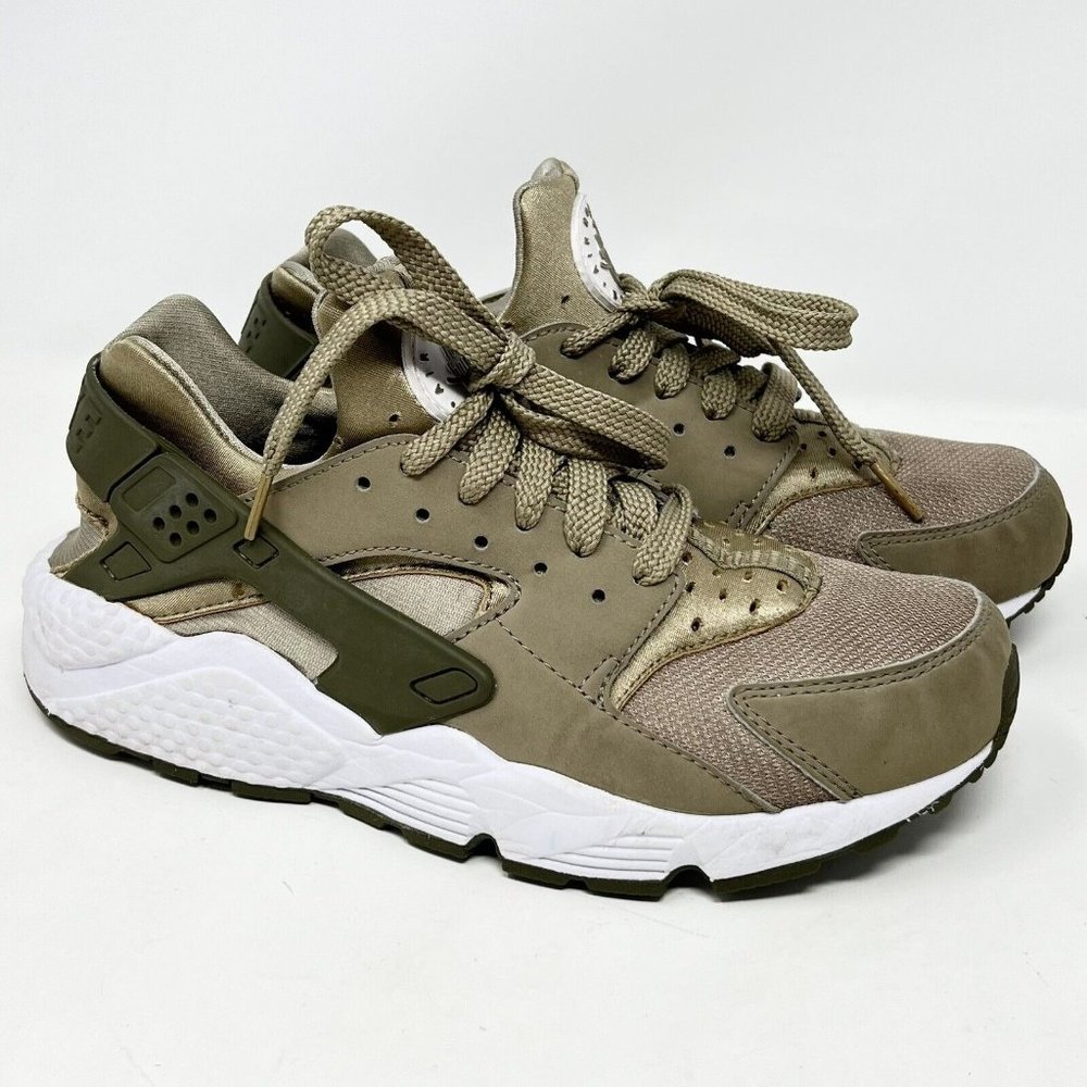 Nike Air Huarache Run Wheat Khaki Tan Shoes 318429-200 Mens sz 7